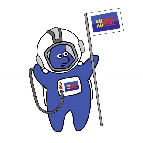 Muddel mit Logo als Astronaut